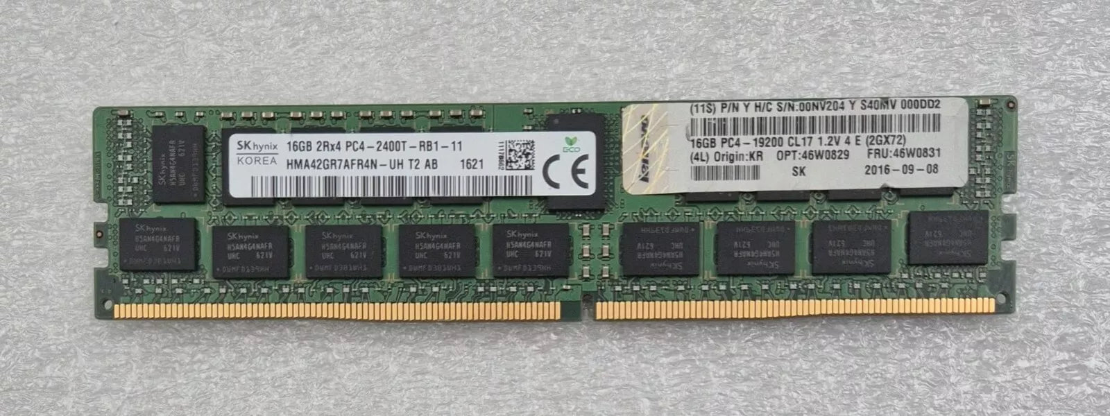 [LOT 4] SK hynix HMA42GR7AFR4N-UH 16GB 2Rx4 PC4-2400T ECC REG SERVER Memory RAM