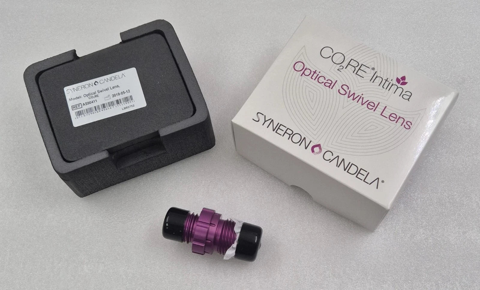 Syneron Candela CO2RE Intima Optical Swivel Lens AS90411 Purple Tip medical laser accessory