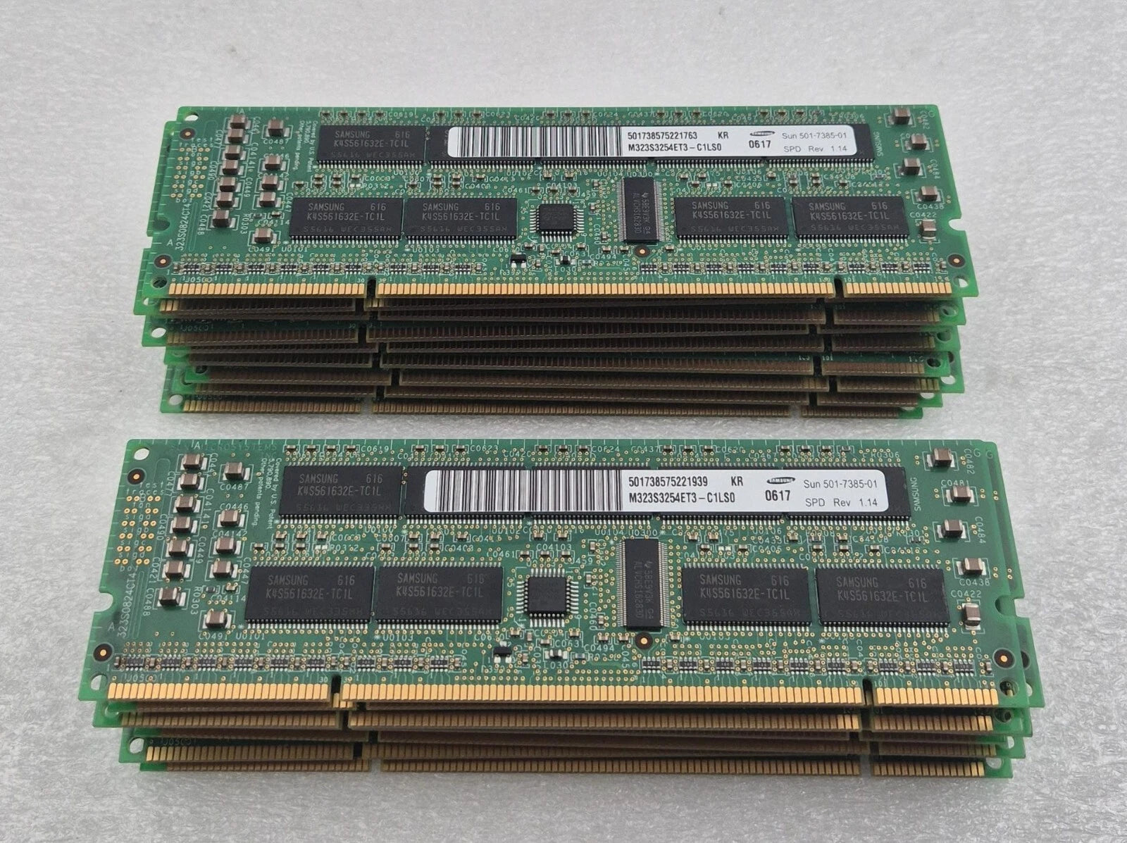 [LOT 18 PCS] Micron M323S3254ET3-C1LS0 Sun 501-7385-01 SDRAM 512MB PC100 ECC RAM