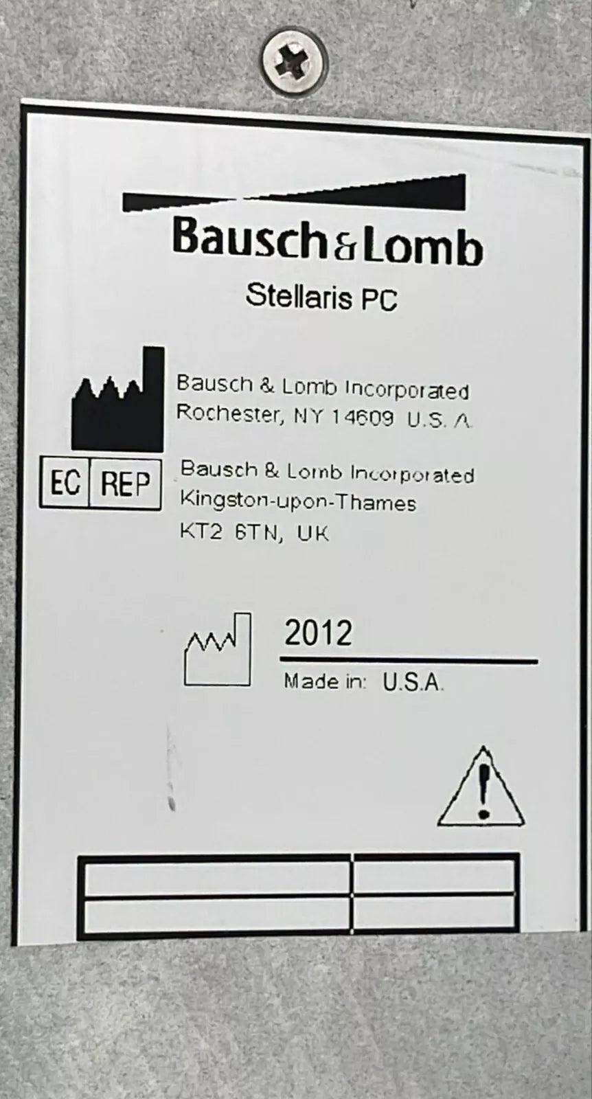 Bausch & Lomb Stellaris PC REF BL2270 **AS IS