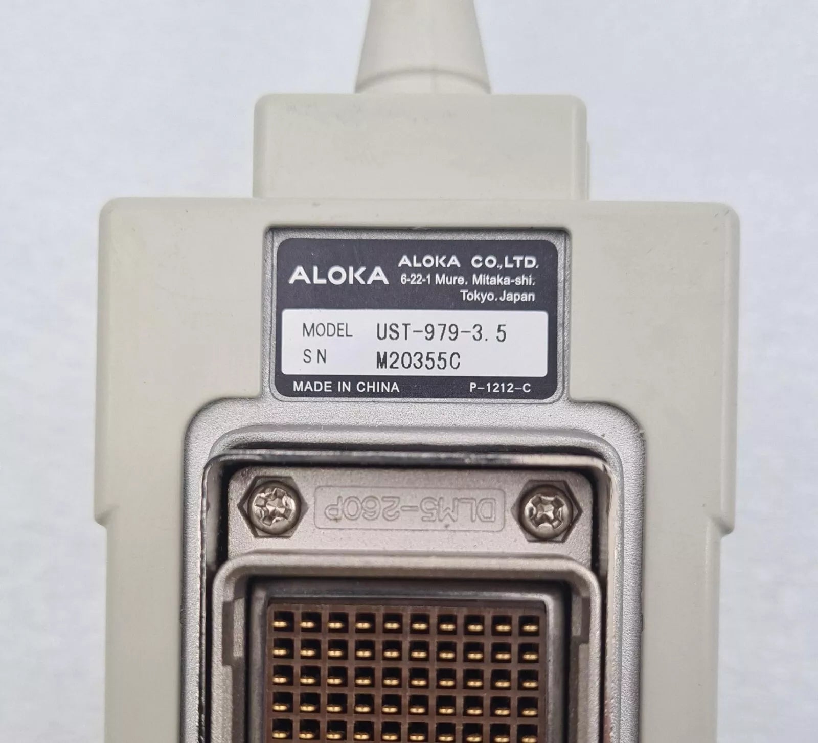 Aloka UST-979-3.5 Convex Array Ultrasound Transducer Probe 3.5 MHz