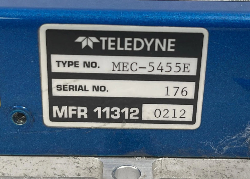 TELEDYNE MEC-5455E MFR 11312 Traveling Wave Tube Microwave Ampilifer **AS IS