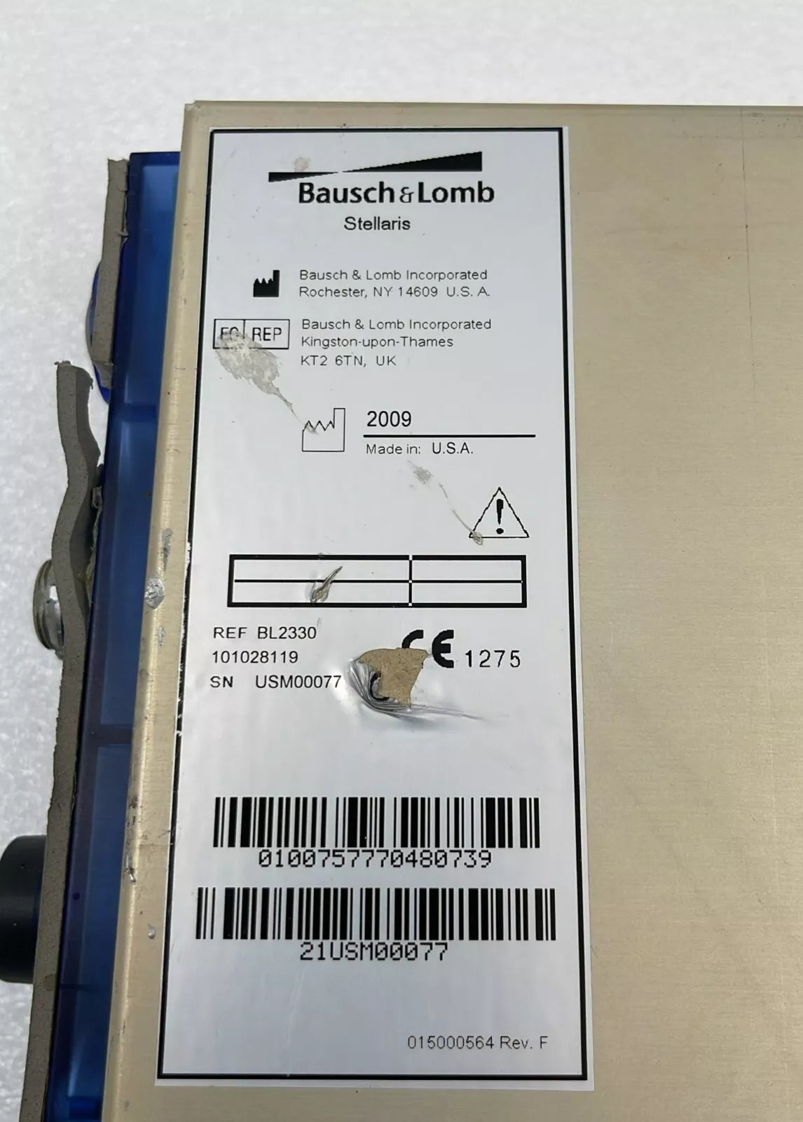 Bausch & Lomb Stellaris REF BL2330 ophthalmic surgical system component