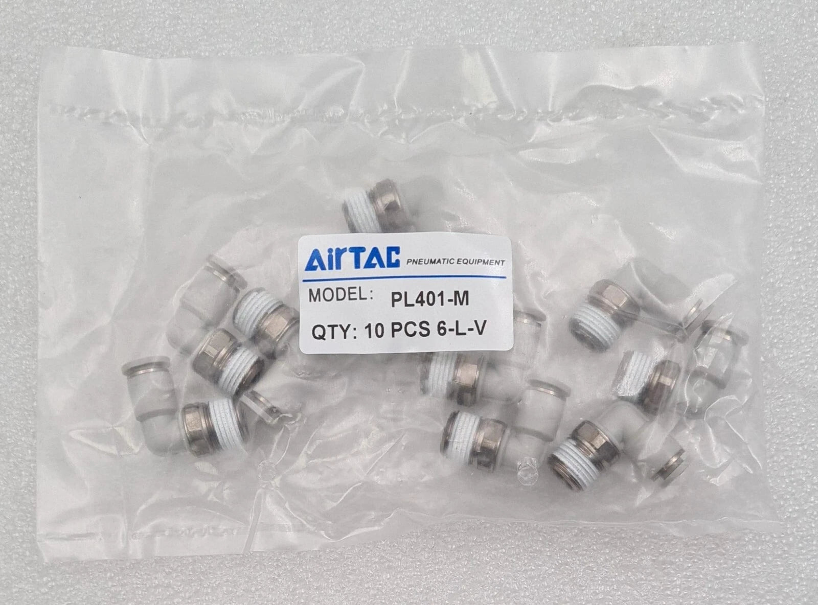 [LOT 50] NEW SEALED - AirTAC PL401-M Mini connector 10PCS 6-L-V (*5 Packs)