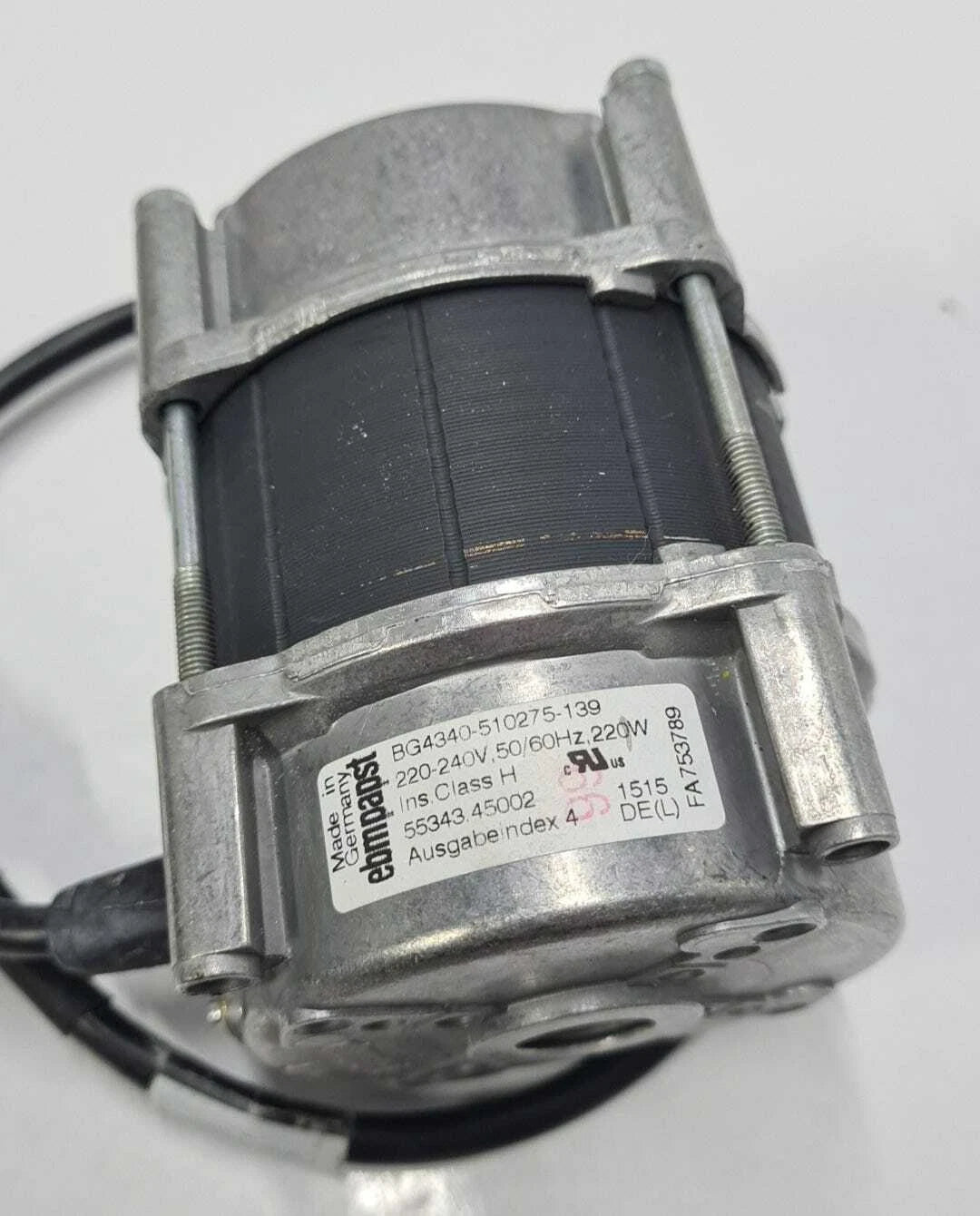 Ebmpapst Motor BG4340-510275-139 220-240V 50/60Hz 220W Class H 55343.45002