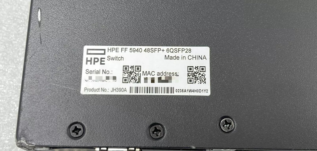 HPE FlexFabric 5940 Switch JH390A 48SFP+ 6QSFP28