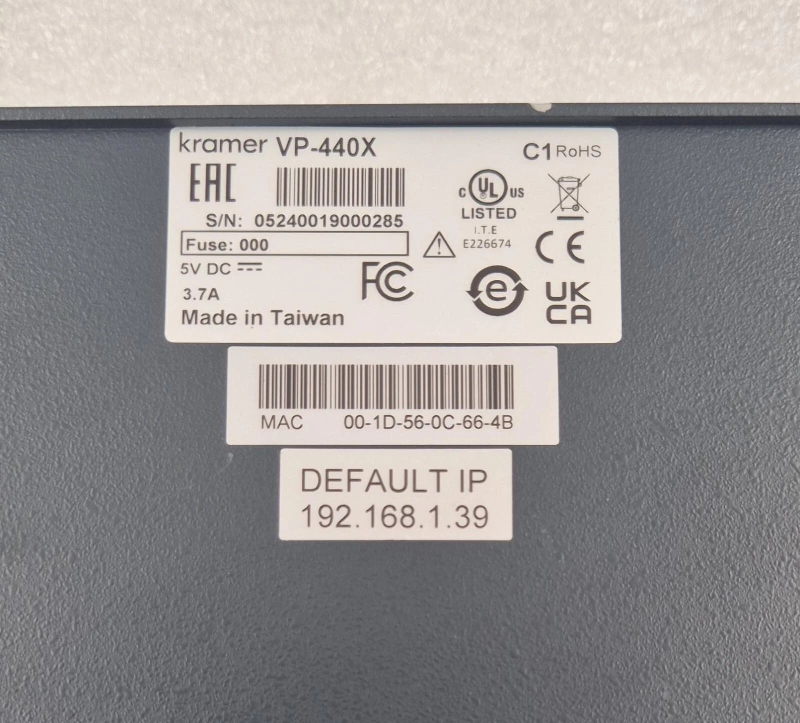 KRAMER VP-440X 4K Presentation Switcher / Scaler