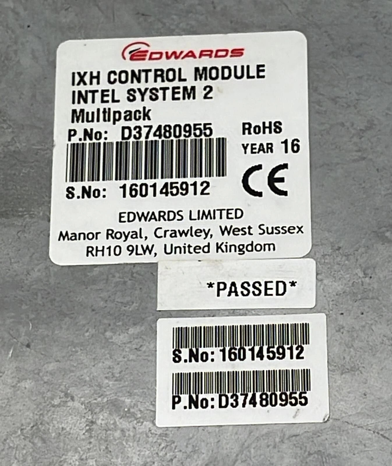 Edwards D37480955 IXH Control Module intel system 2 Dry Pump Controllers Vacuum