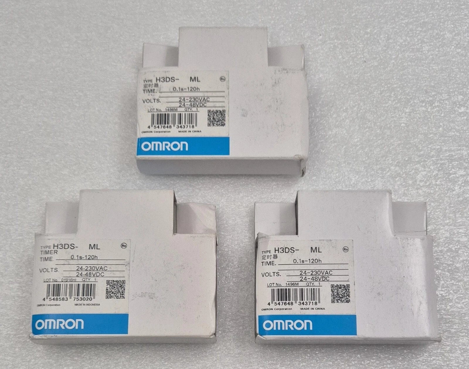 Omron H3DS-ML timing relay 24-48VDC lot of 3