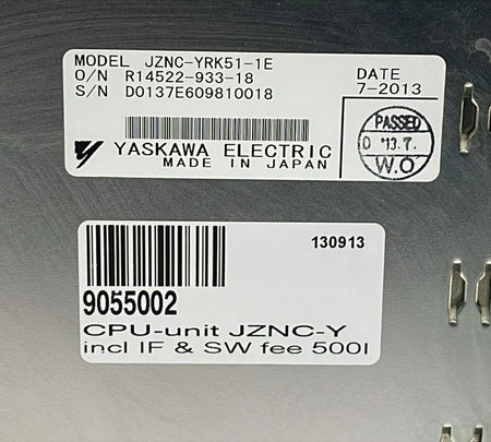 Yaskawa JZNC-YRK51-1E CPU IF SW Fee 500I PLC servo drive control module
