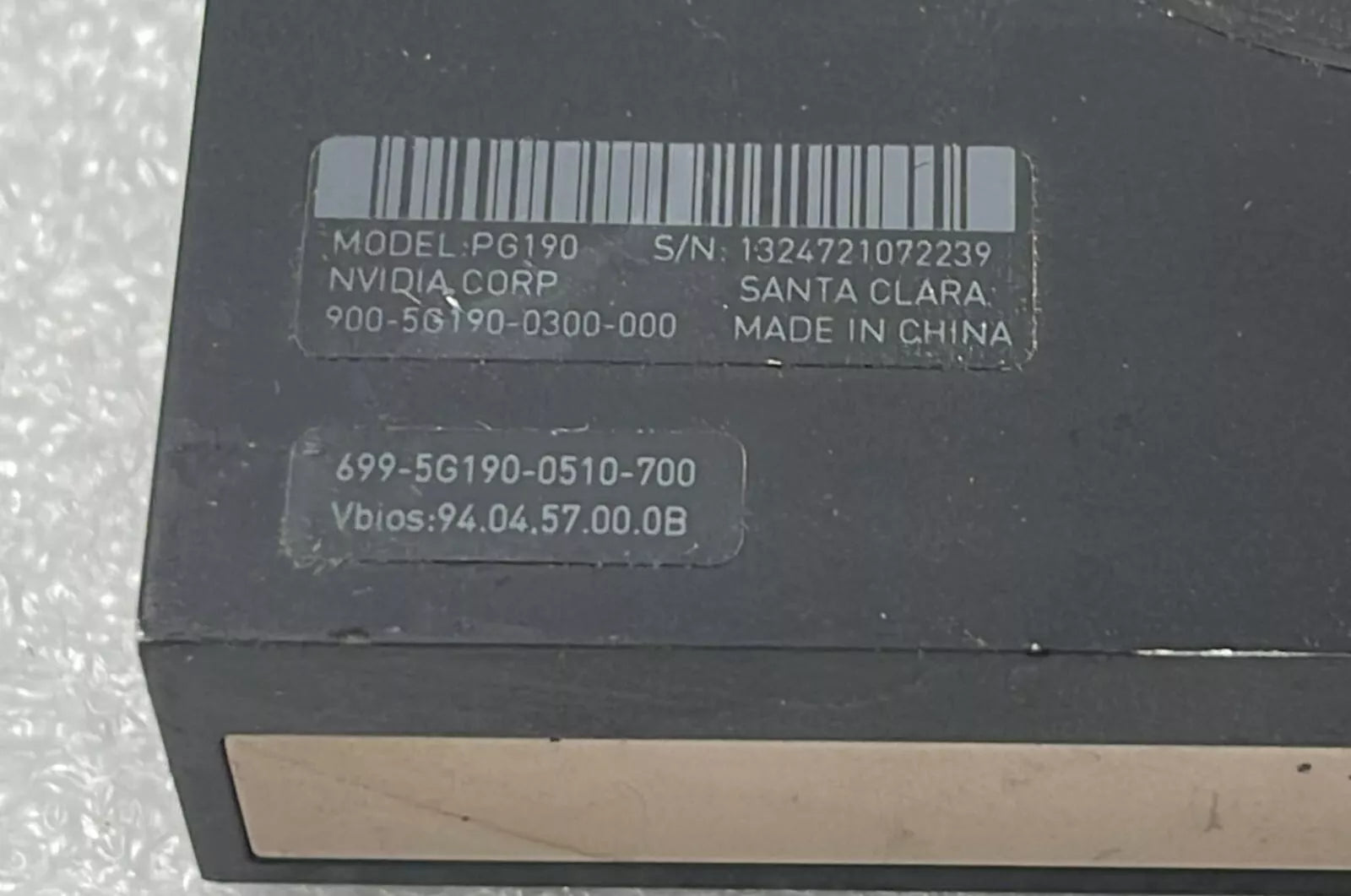 NVIDIA RTX A4000 16GB GDDR6 PCIe graphics card 699-5G190-0510-700