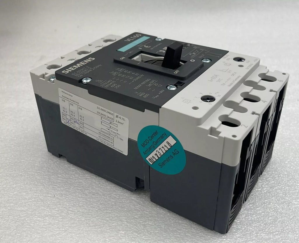 Siemens VL160 Circuit Breaker 3VL2716-1AA33-0AA0 Current Trigger 3VL9208-7DC30