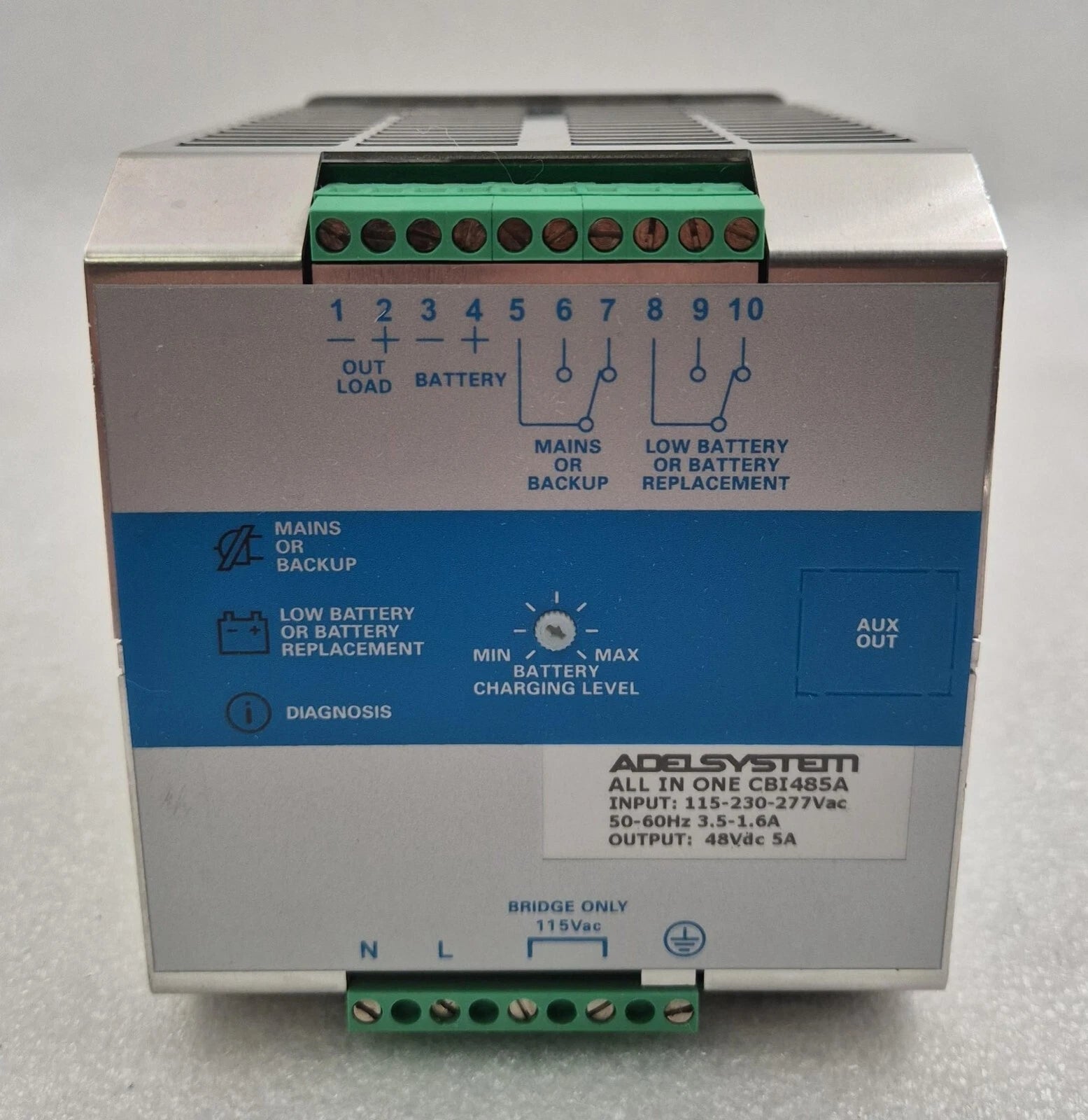 ADELSYSTEM CBI485A Power Supply 115-230-277Vac 48Vdc 5A All in one CBI 485A UPS