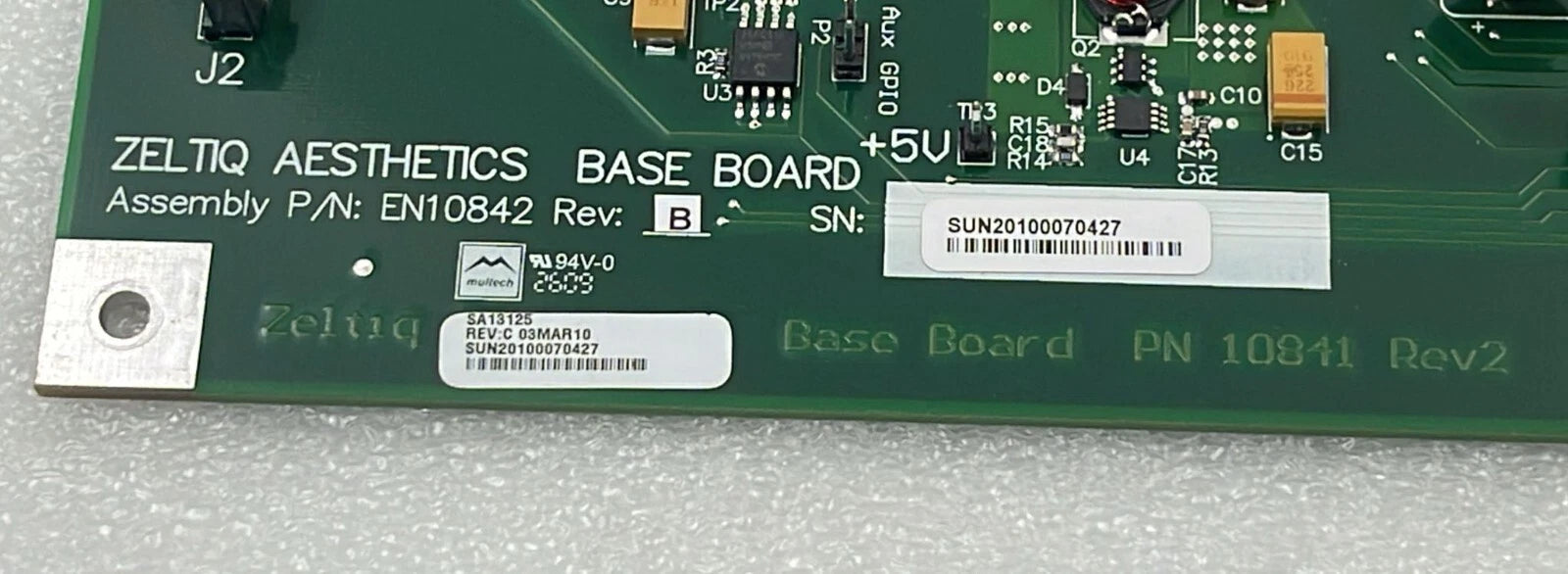 Zeltiq Aesthetics base board EN10842 SA13125 PCB 10841 medical system control board