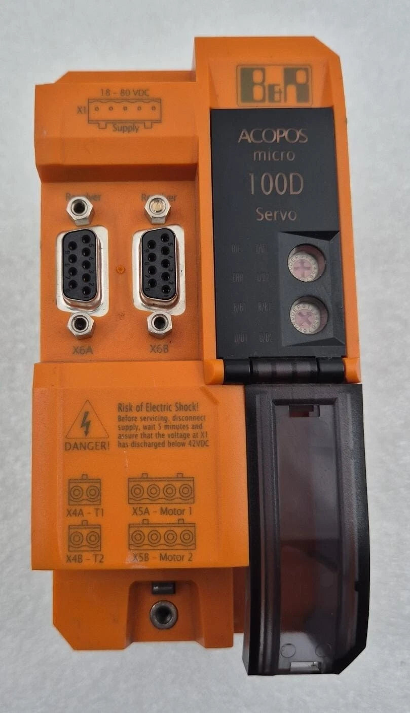 B&R Automation ACOPOS Micro 100D Servo Drive 80VD100PD.C022-01 Rev. B4 **AS-IS