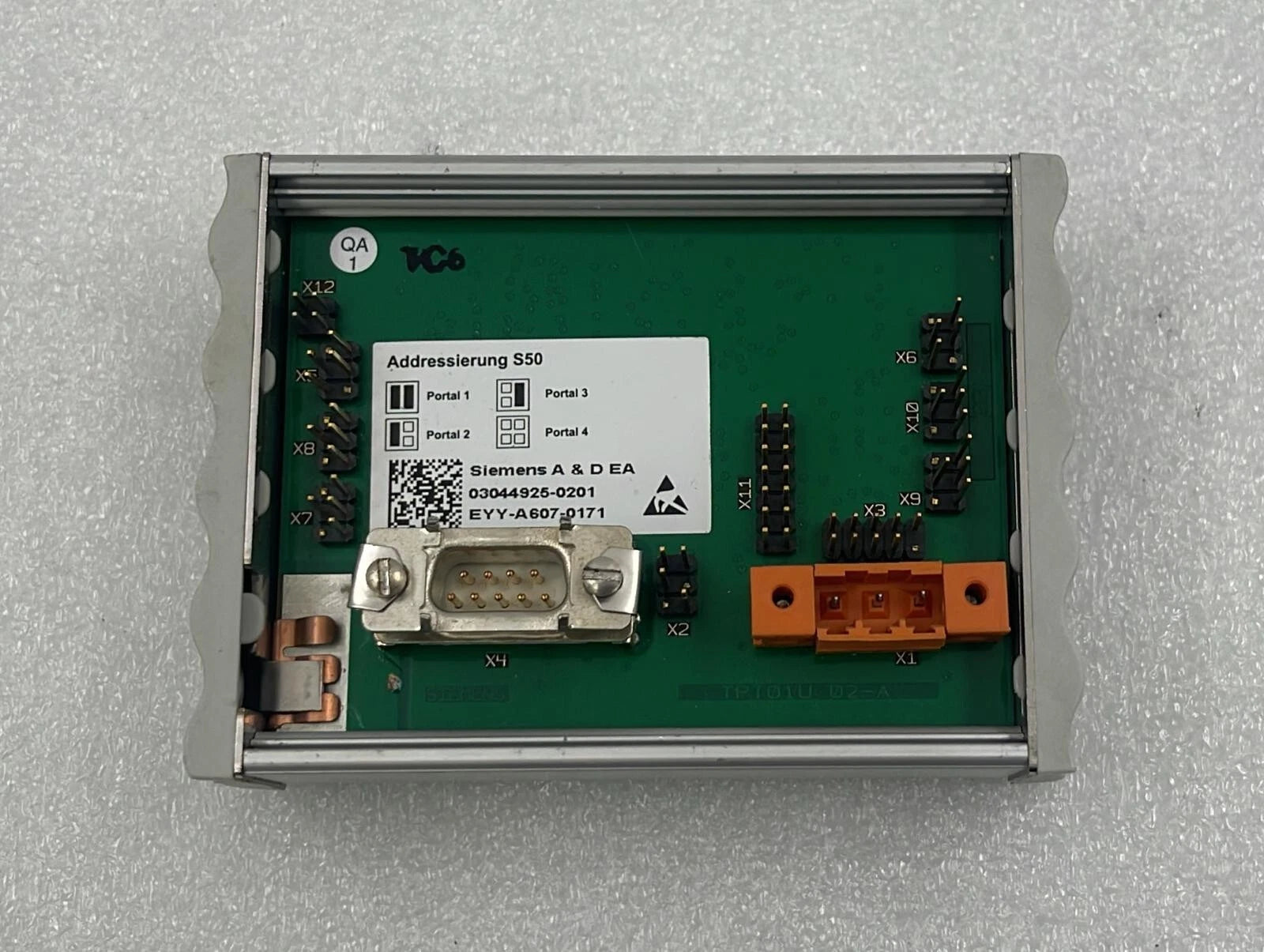 Siemens A&D EA Adressierung S50 Control Unit 03044925-0201