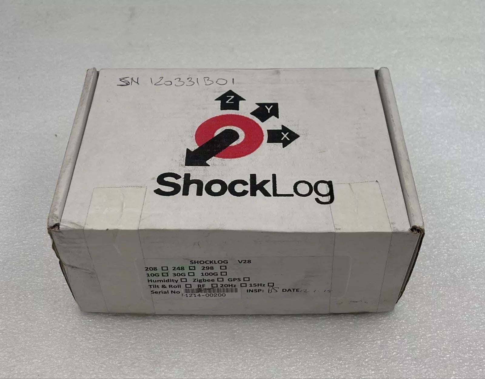 **NEW** ShockWatch Model 248 ShockLog Impact Recorder Data 248SG010H0Z0