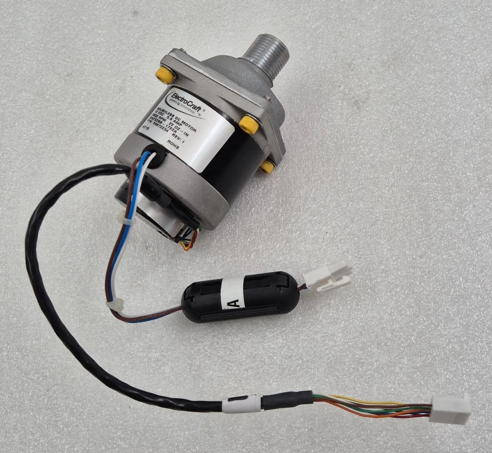 ElectroCraft Brushless DC Motor DA23DBB-17E2A 59872234 12VDC 5.6 AMP 2800 RPM
