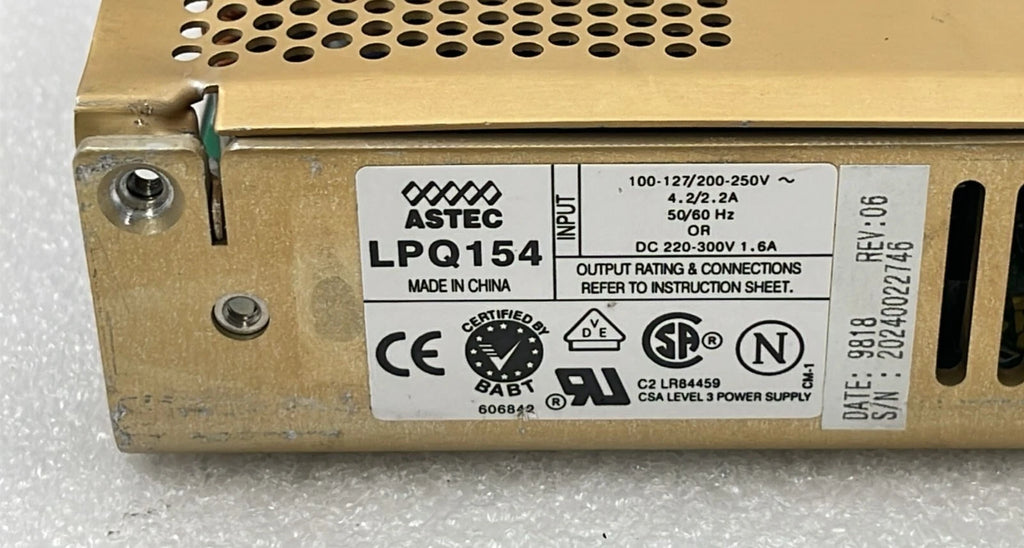 ASTED LPQ154 Power Supply 100-127/200-250V 4.2/2.2A 50/60Hz