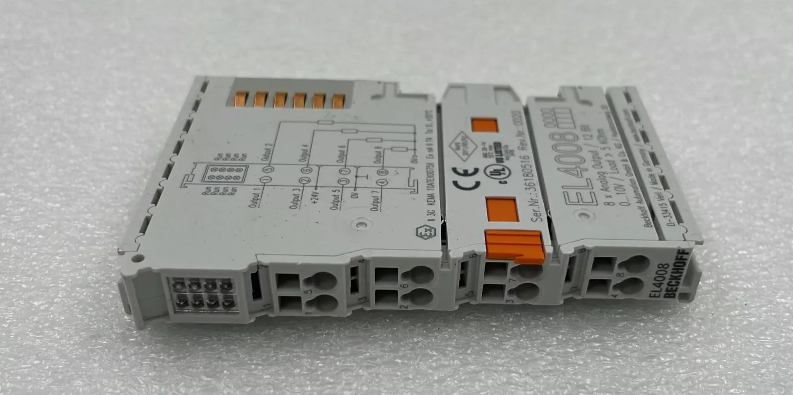 Beckhoff EL4008 EtherCAT 8-Channel Digital Output Terminal Module – 24V DC