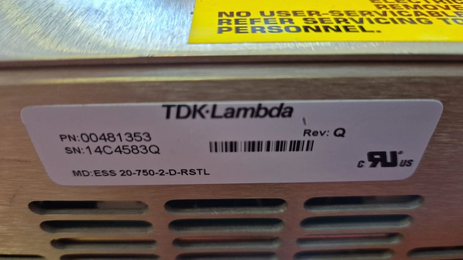 TDK-Lambda ESS 20-750-2-D-RSTL 00481353 Power Supply Module