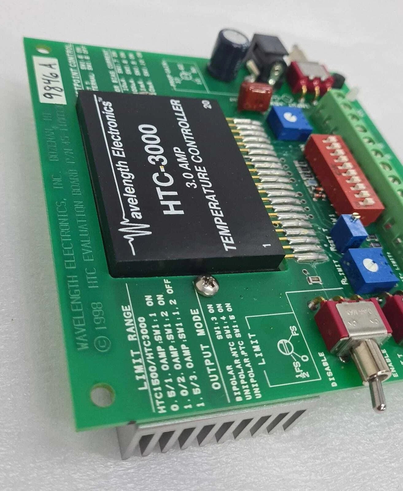 WAVELENGTH HTC EVALUATION Board 45-1100330 W/ Temperature Controller HTC-3000