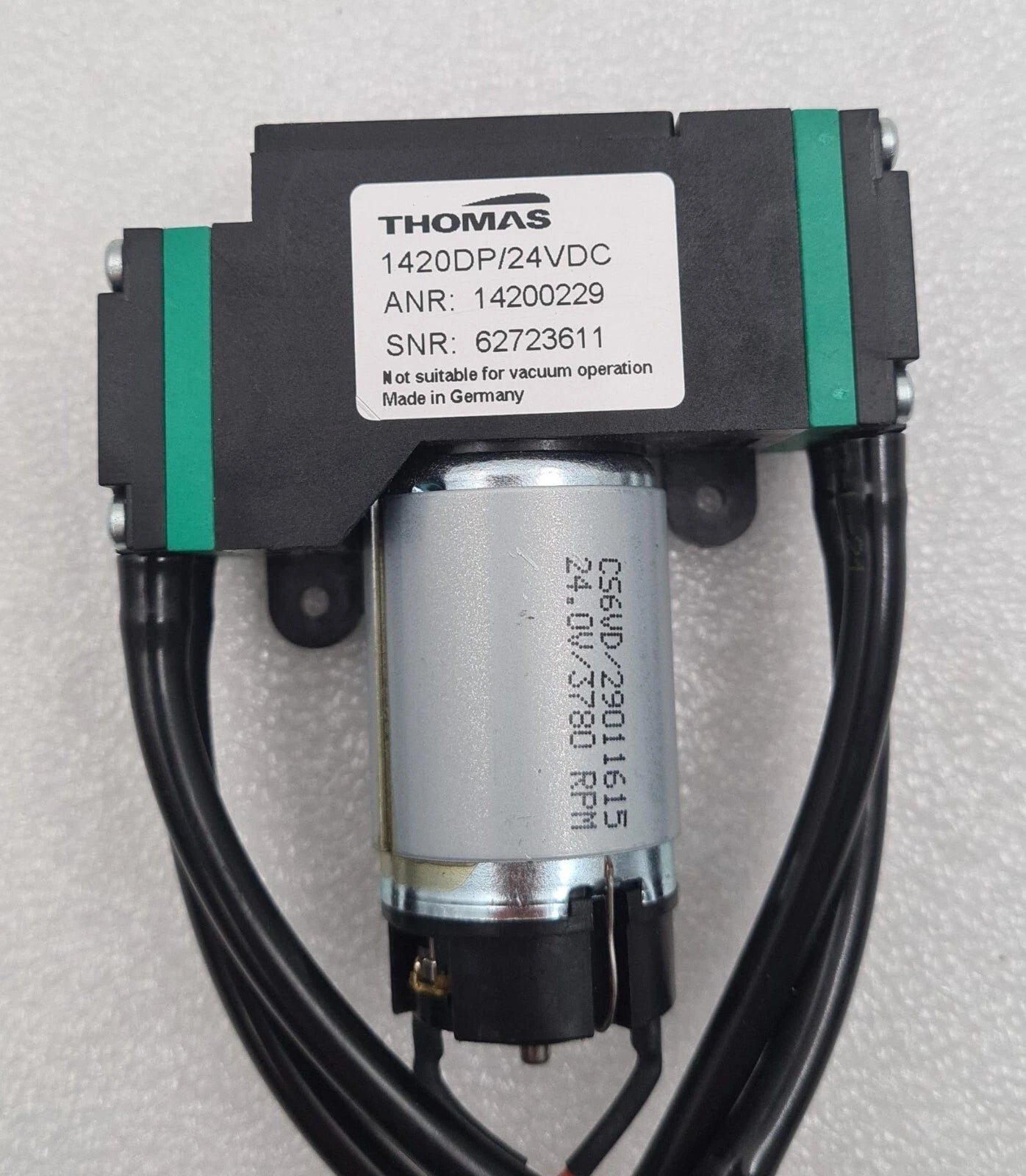 Thomas 1420DP 1420DP/24VDC 14200229 Miniature Pump 29011615 3780 RPM