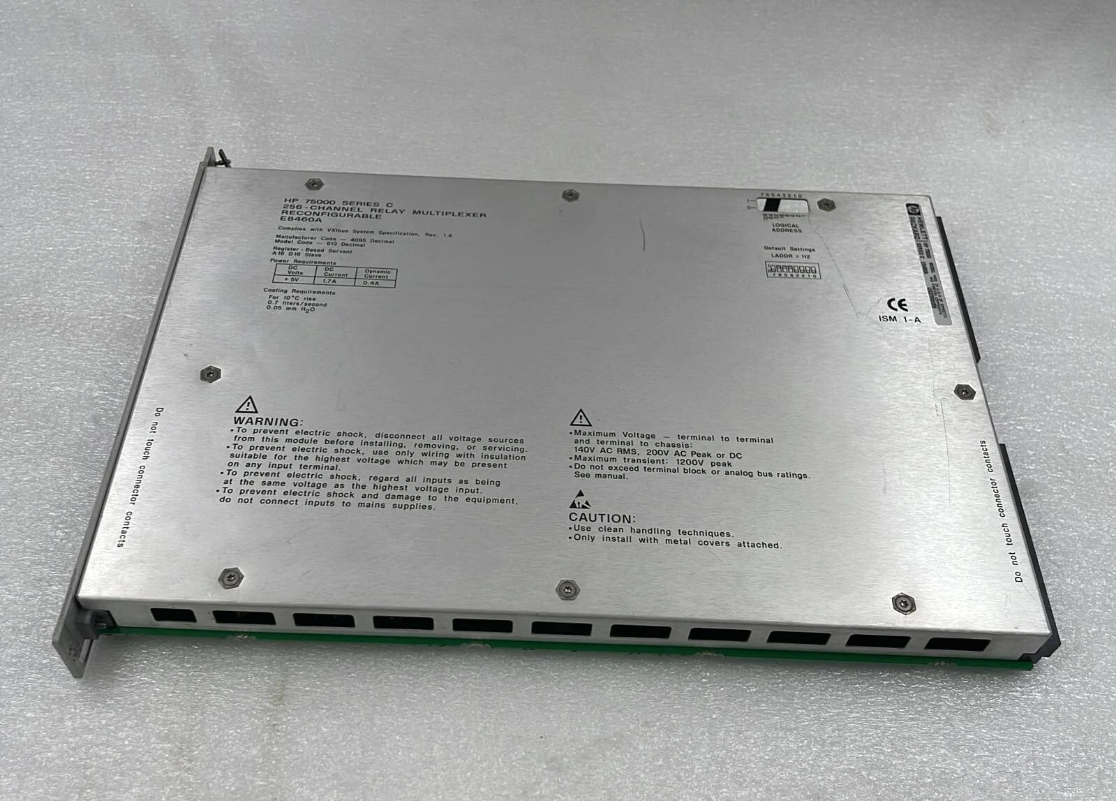HP 75000 Series-C 256-Channel Relay Multiplexer Reconfigurable E8460A