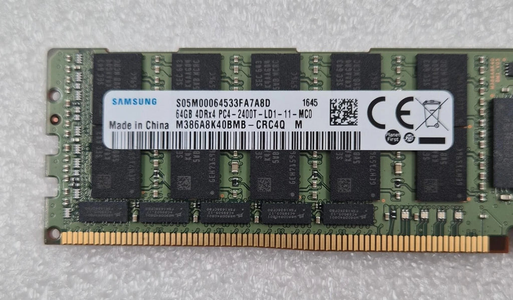 [LOT 4 PCS] SAMSUNG 64GB 4DRx4 PC4-2400T M386A8K40BMB-CRC4Q LRDIMM Memory RAM
