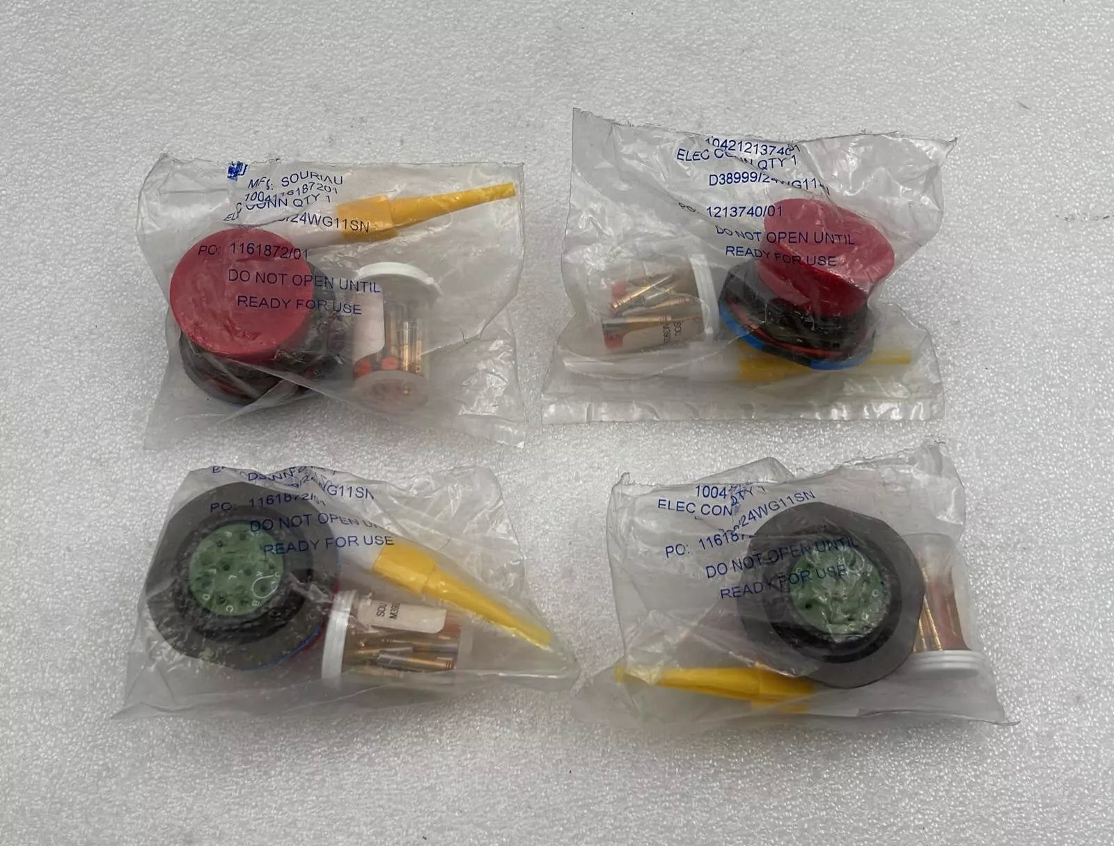 [LOT 4 PCS] Souriau D38999/24WG11SN Circular MIL Spec Connector