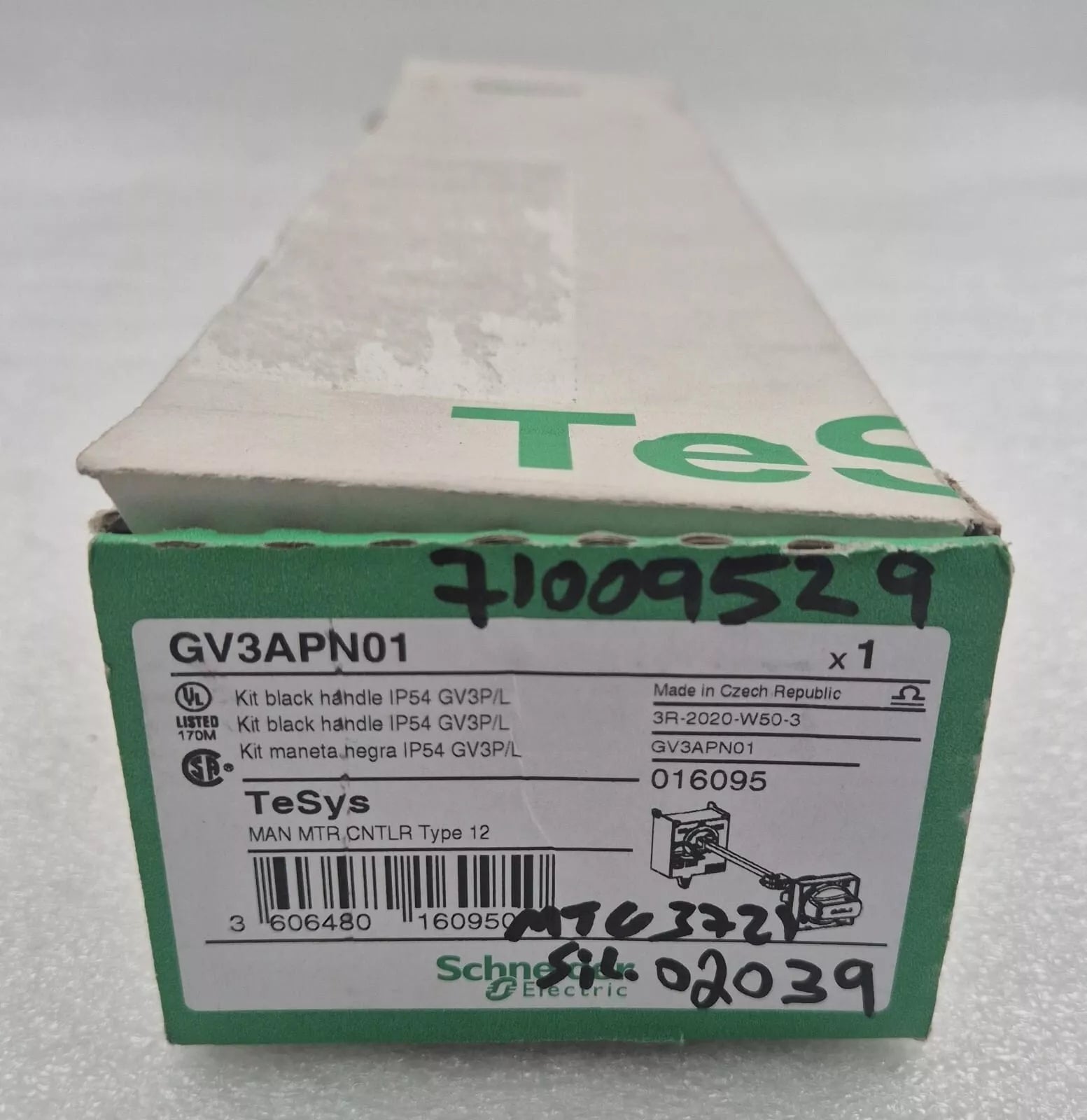 *NEW* Schneider GV3APN01 Circuit Breaker Rotary Handle Kit Black Handle GV3P/L