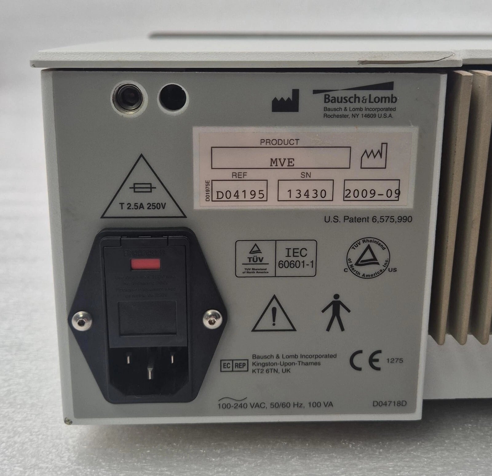 Bausch & Lomb MVE D04195 Millennium Vitrectomy Enhancer ERROR E7 **FOR PARTS**