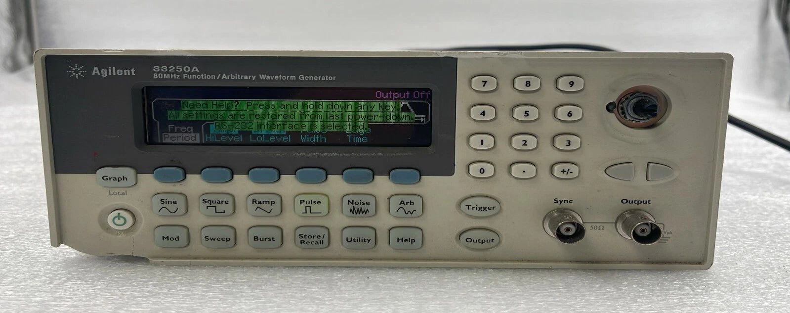 Agilent 33250A 80MHz Function / Arbitrary Waveform Generator **AS IS