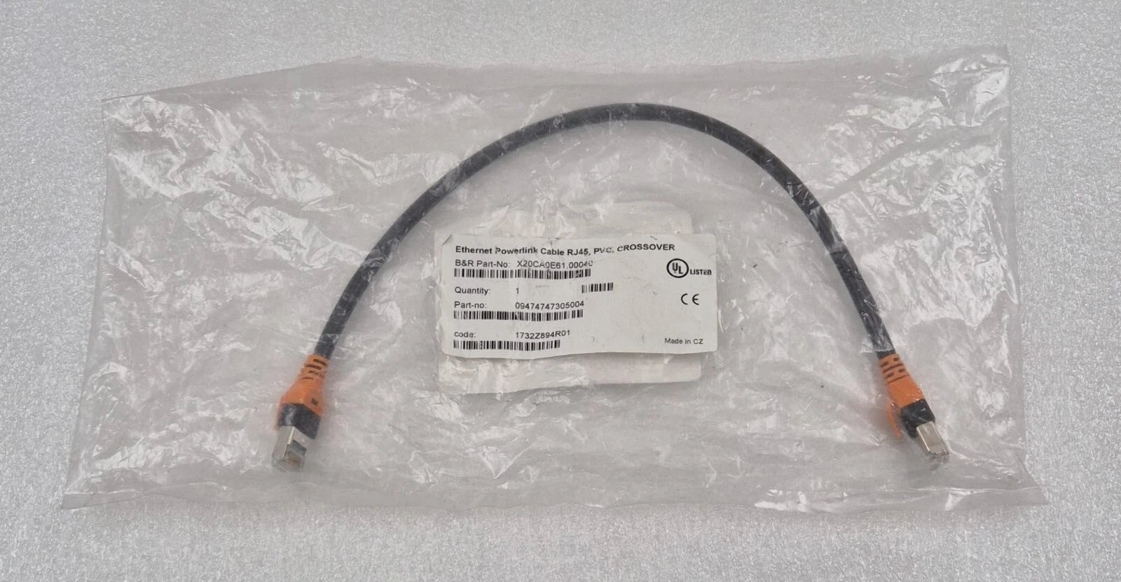 *NEW* B&R X20CA0E61.00040 Ethernet Powerlink Cable RJ45 PVC Connector 13"