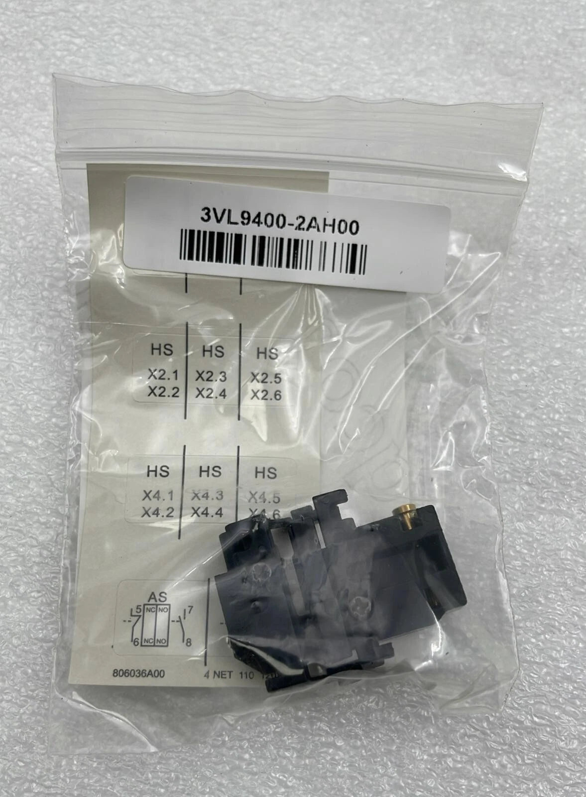[LOT 2 PCS] NEW - Siemens 3VL9400-2AB00 Auxiliary Switch VL160X-400 KIT