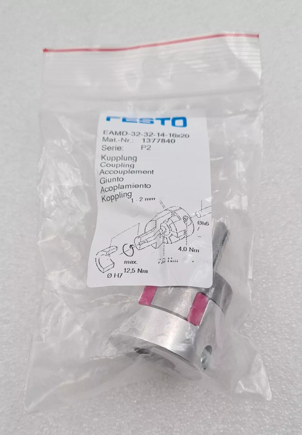 NEW - FESTO EAMD-32-32-14-16X20 1377840 P2 Coupling