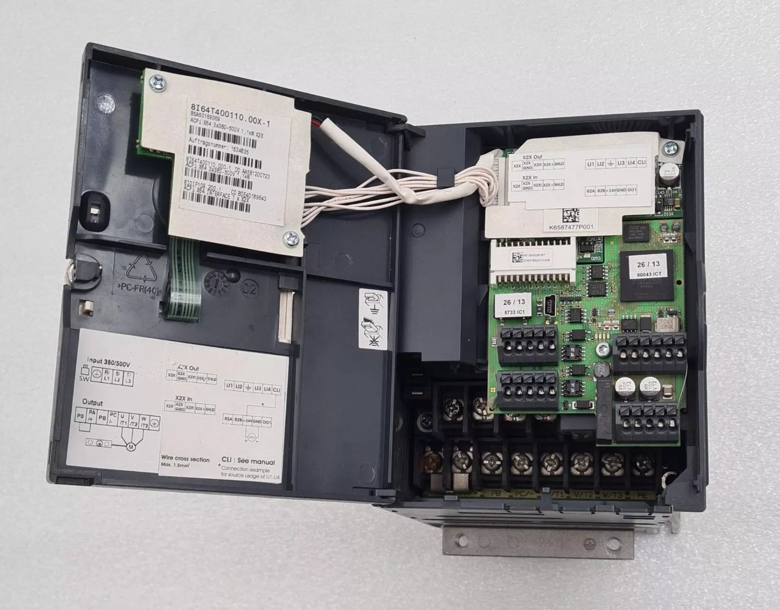 B&R Automation ACOPOS inverter X64 8I64T400110.000-1 1.1kW 1.5HP V5.1 **AS-IS**