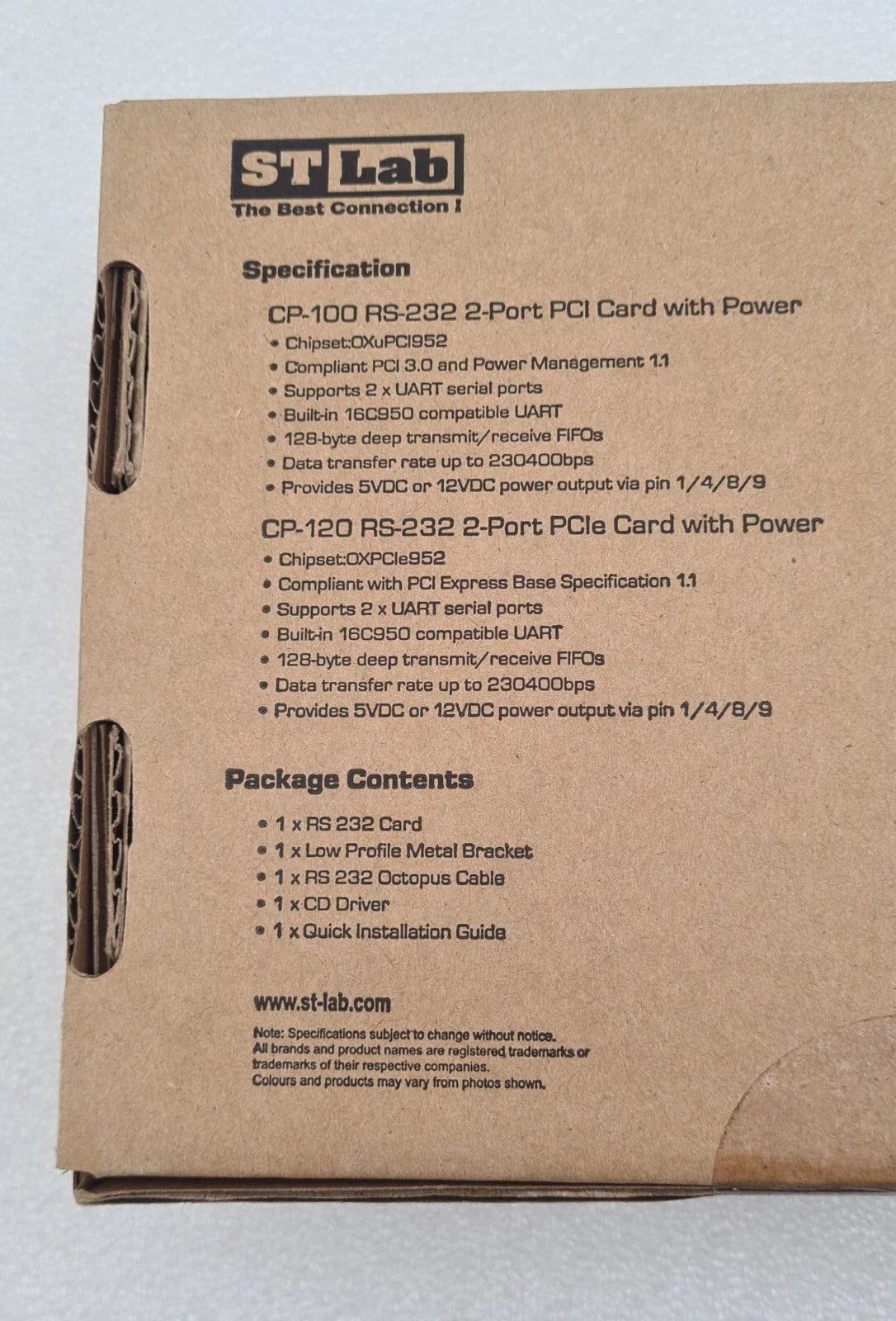 [NEW PAIR] STLAB CP-130 RS-232 4-Port PCIe CARD WITH POWER CP SERIES IE-X07-5240