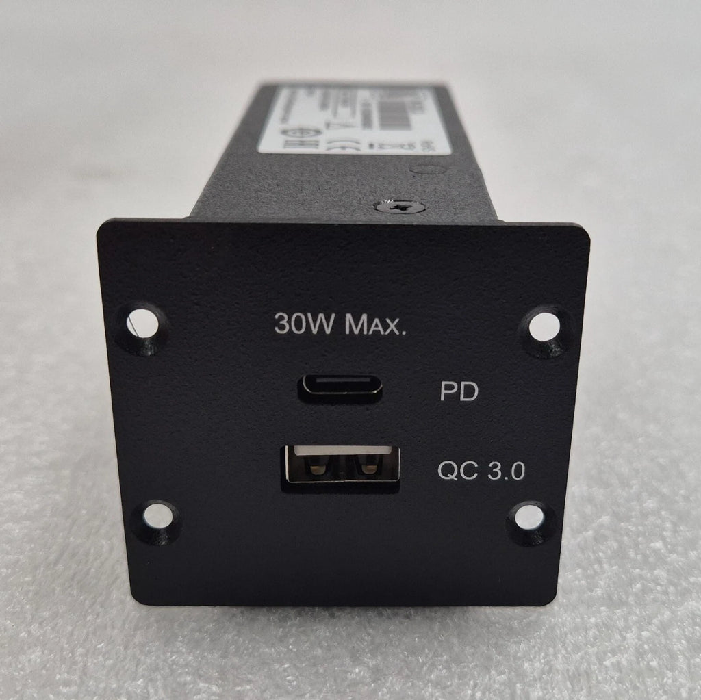 KRAMER W-2UCA(B) 80-00030590 Dual Insert USB Type A & C Charger **NEW**