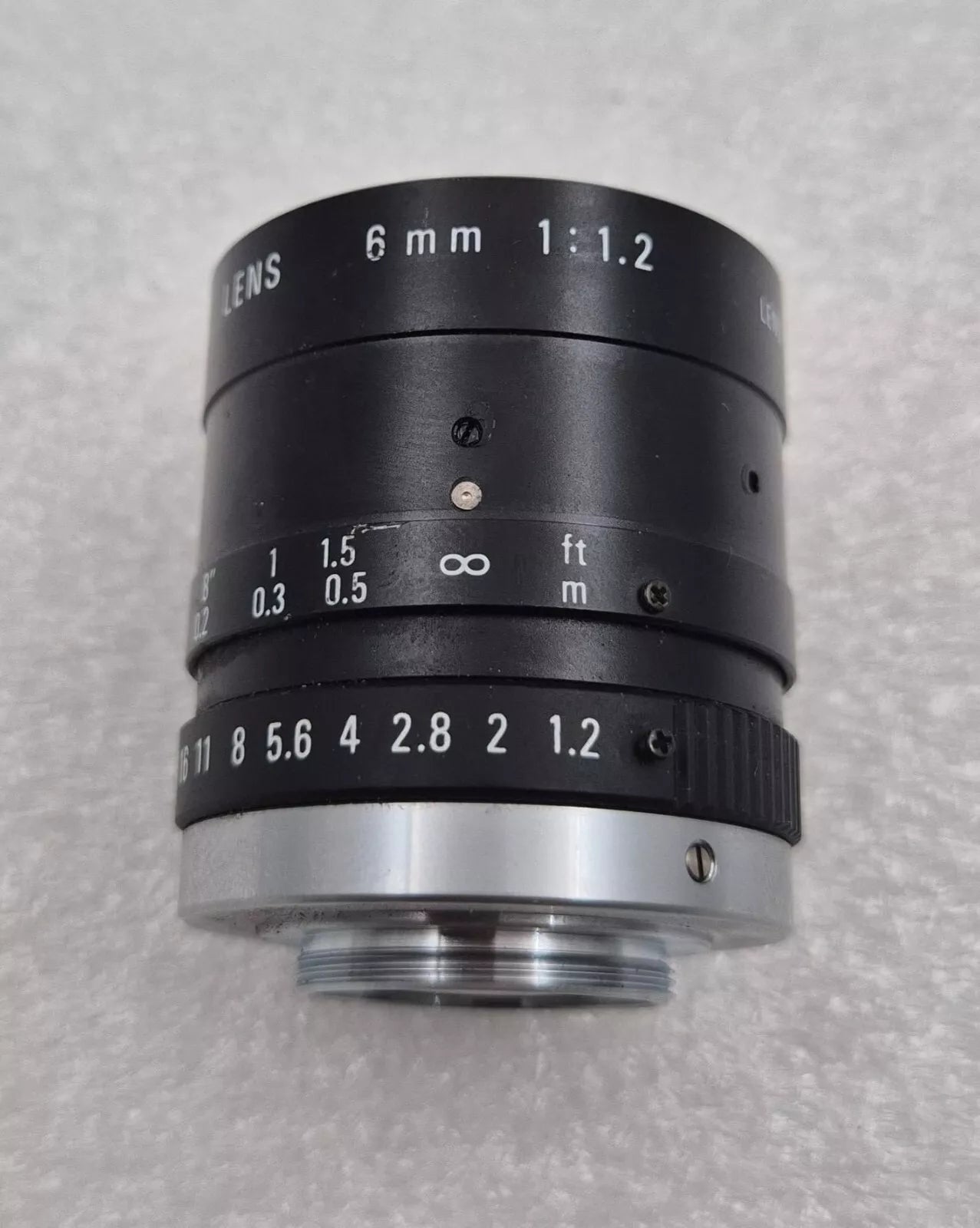 COSMICAR TELEVISION LENS 6mm 1:1.2 for CCTV Camera