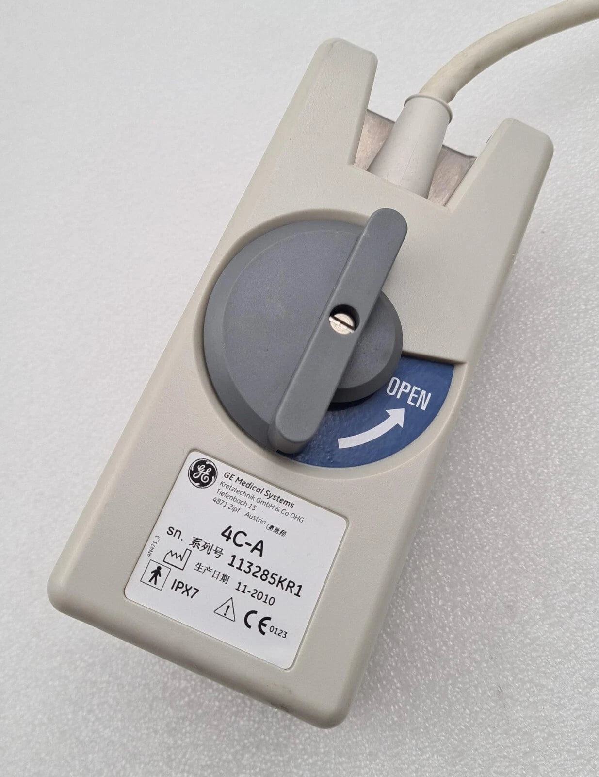 GE Medical 4C-A Convex Array Ultrasound Transducer Probe