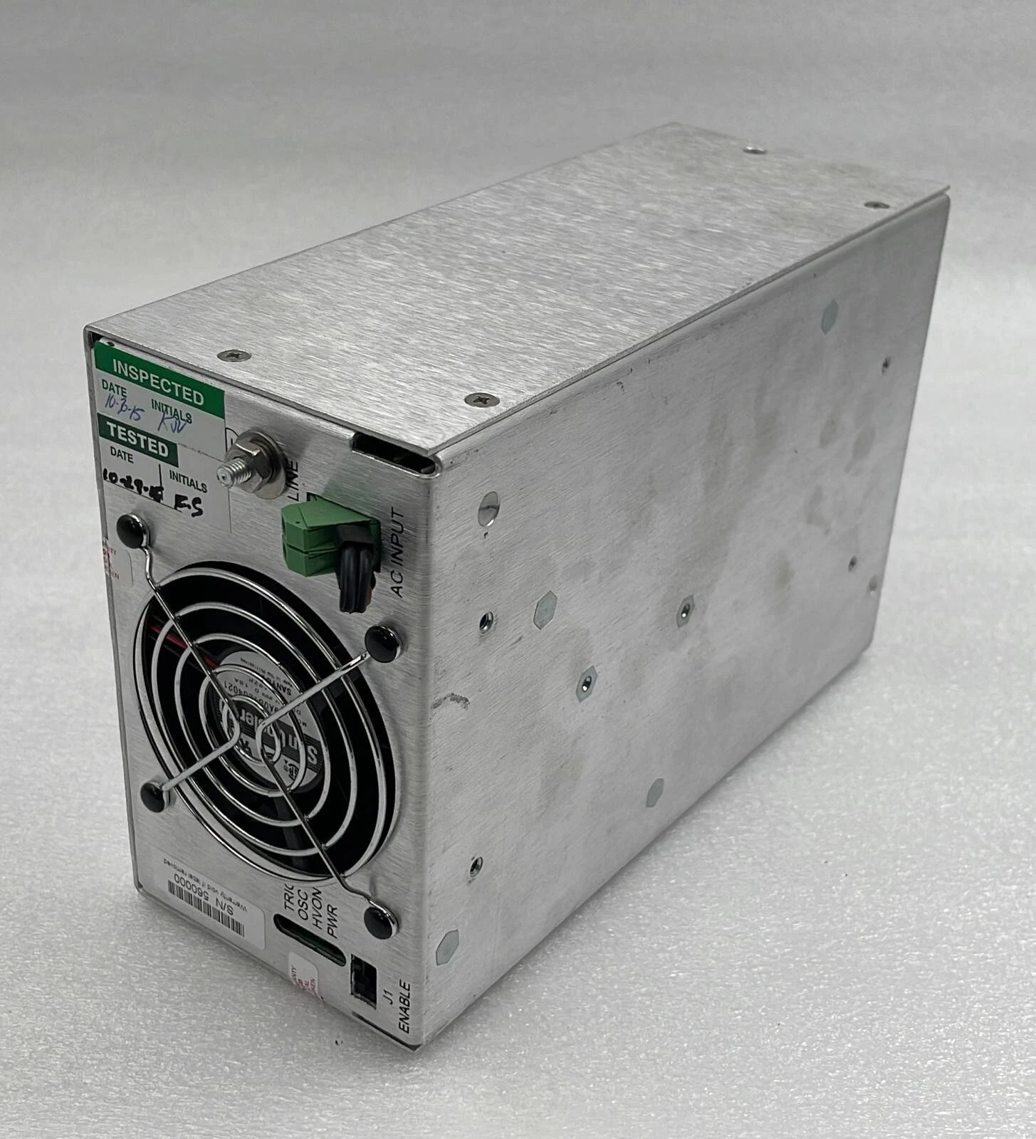 Excelitas LC501 rear panel input connector view