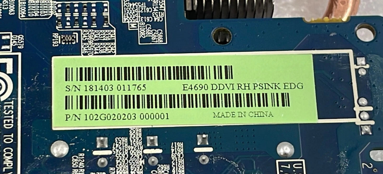 **NEW** ATI PCIExpress Graphics card E4690 DDVI RH PSINK EDG with Heatpipe