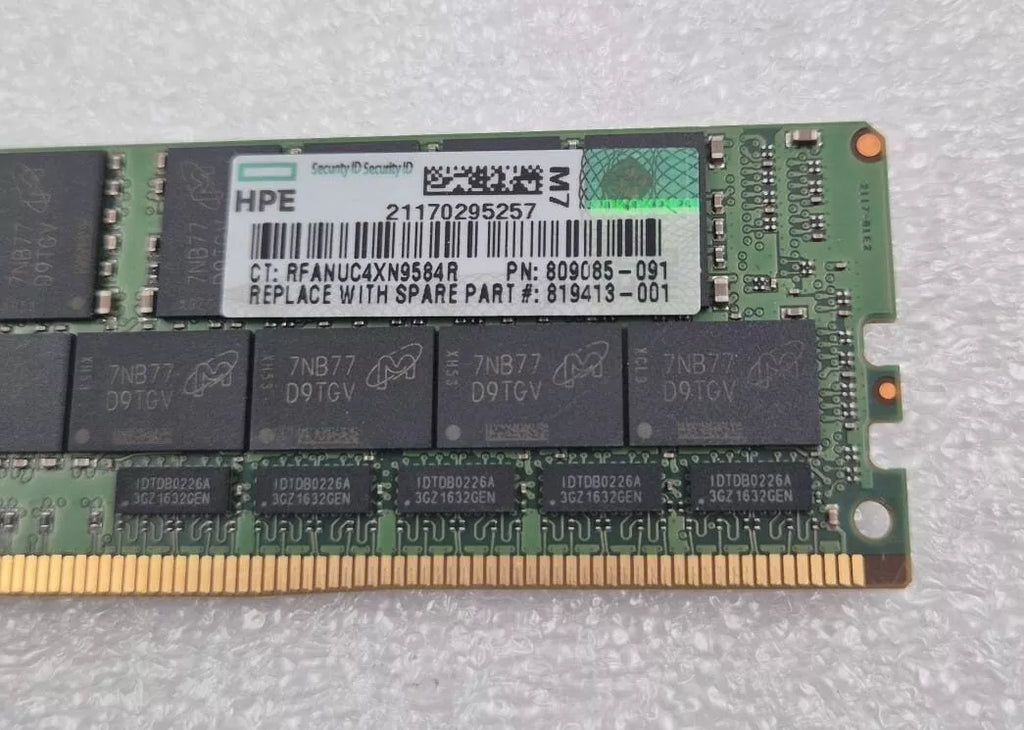 Micron MTA72ASS8G72LZ-2G3B2PI 64GB 4DRX4 DDR4 PC4-2400T Server Memory RAM