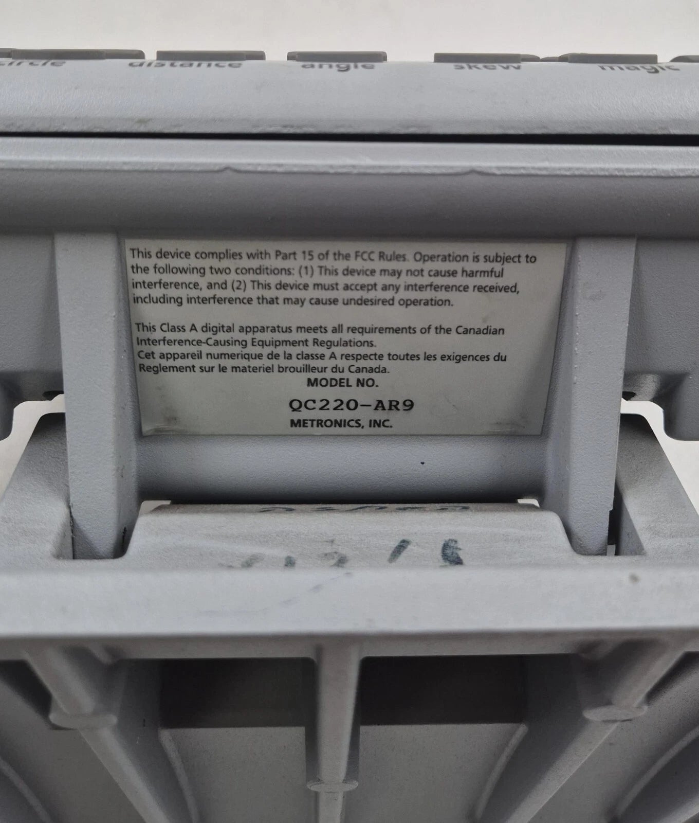 METRONICS QUADRA-CHEK 200 Model QC220-AR9 Digital Evaluation Display *FOR PARTS*