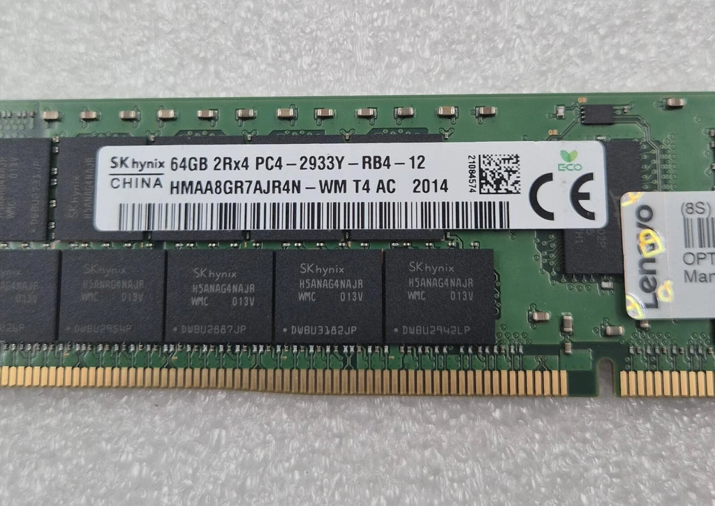 SK Hynix 64GB 2Rx4 PC4-2933Y HMAA8GR7AJR4N-WM ECC RDIMM Server Memory RAM