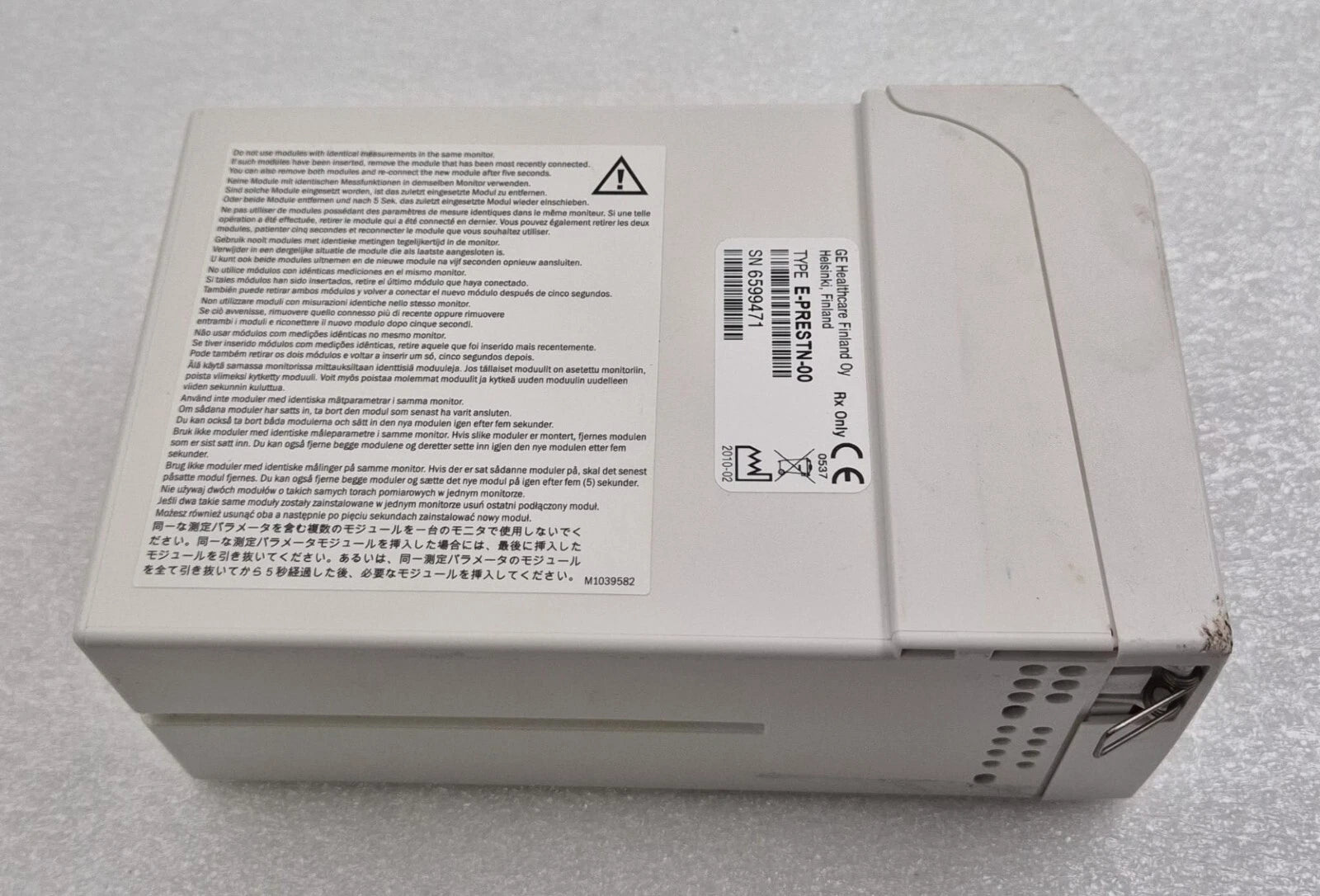 GE Healthcare Datex Ohmeda E-PRESTN Module ECG SpO2 NiBP Temp **AS-IS**