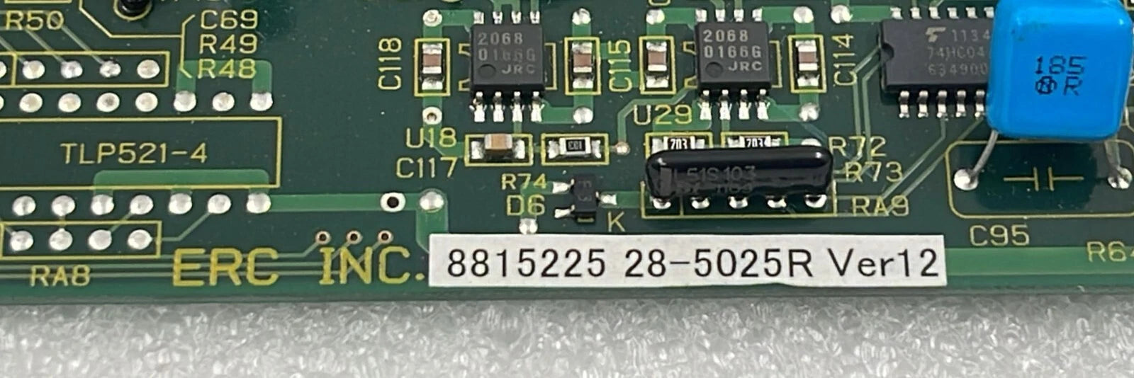 SHODEX RI-101 ERC 8815225 Control PCB Board 28-5025R
