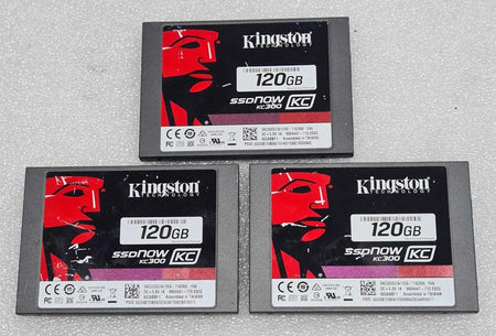 Kingston KC300 120GB SATA SSD SKC300S37A lot of 3