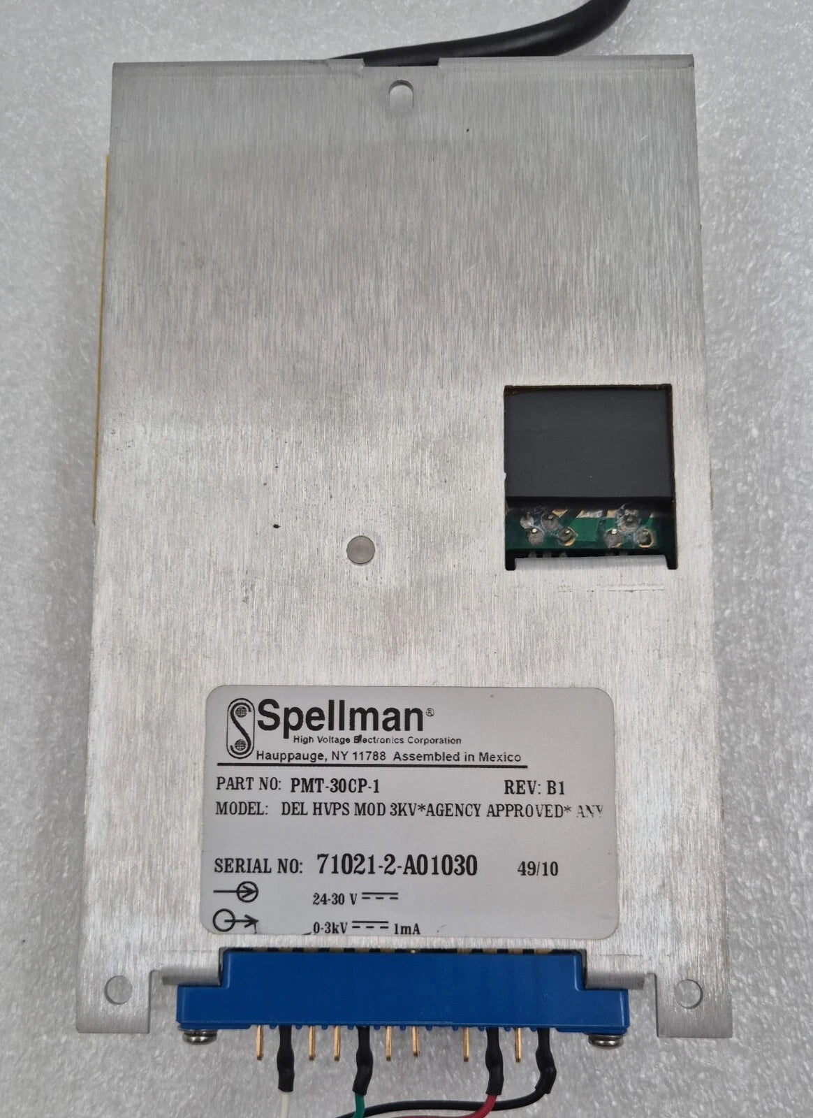 Spellman BERTAN PMT-30CP-1 0-3KV HIGH VOLTAGE POWER SUPPLY DEL HVPS MOD 3KV